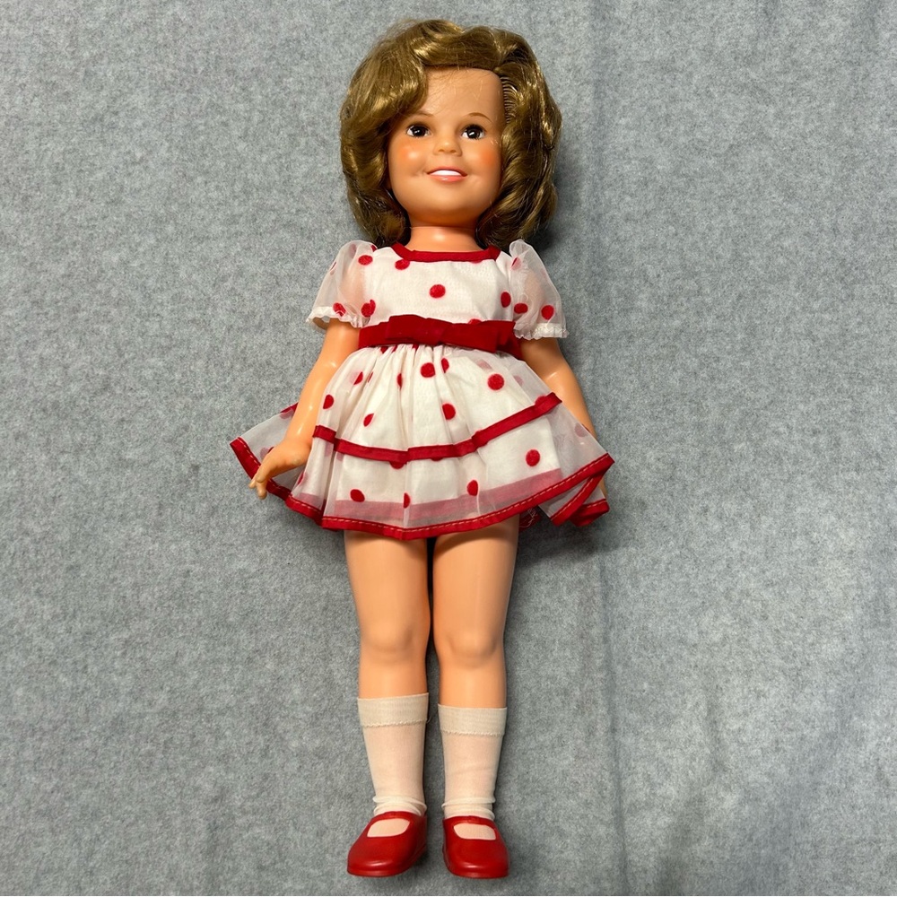Shirley Temple Doll -Vintage from 1972 -featuring Polka Dot Dress with Red Shoes